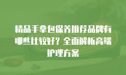 精品手拿包保养推荐品牌有哪些比较好？全面解析高端护理方案