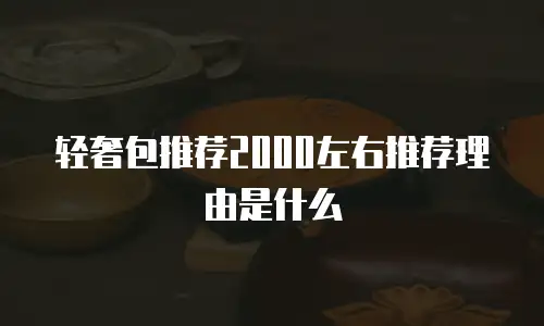 轻奢包推荐2000左右推荐理由是什么
