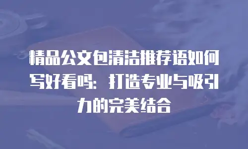 精品公文包清洁推荐语如何写好看吗：打造专业与吸引力的完美结合