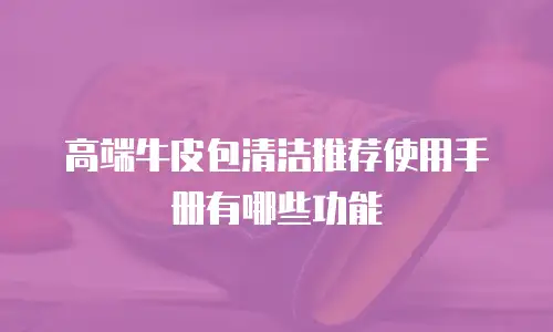 高端牛皮包清洁推荐使用手册有哪些功能