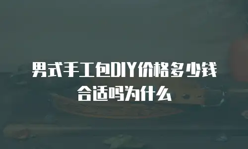 男式手工包DIY价格多少钱合适吗为什么