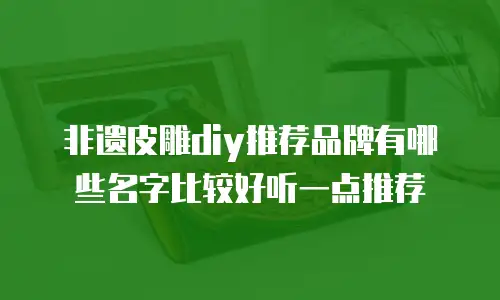 非遗皮雕diy推荐品牌有哪些名字比较好听一点推荐