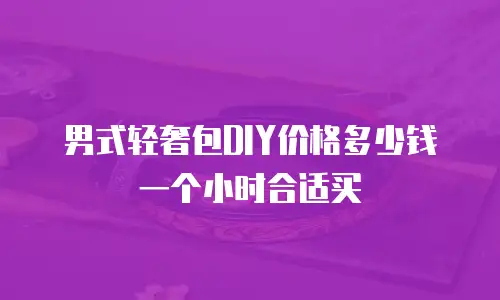 男式轻奢包DIY价格多少钱一个小时合适买