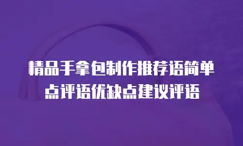 精品手拿包制作推荐语简单点评语优缺点建议评语