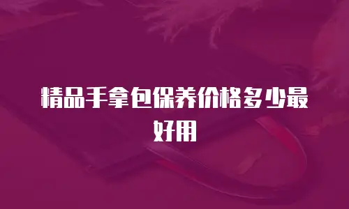 精品手拿包保养价格多少最好用