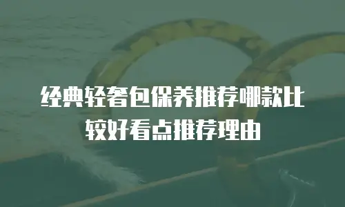 经典轻奢包保养推荐哪款比较好看点推荐理由