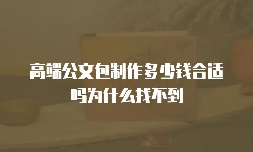 高端公文包制作多少钱合适吗为什么找不到