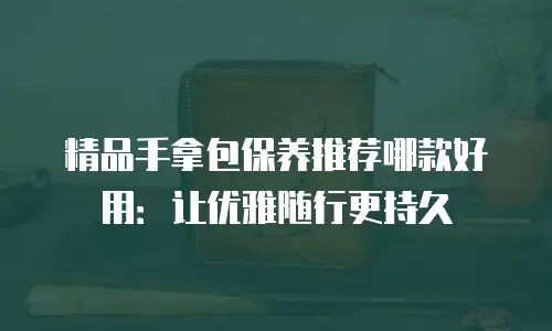 精品手拿包保养推荐哪款好用：让优雅随行更持久