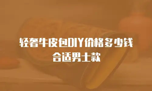 轻奢牛皮包DIY价格多少钱合适男士款