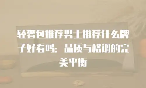 轻奢包推荐男士推荐什么牌子好看吗：品质与格调的完美平衡