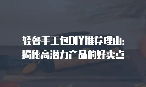 轻奢手工包DIY推荐理由：揭秘高潜力产品的好卖点