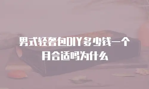 男式轻奢包DIY多少钱一个月合适吗为什么