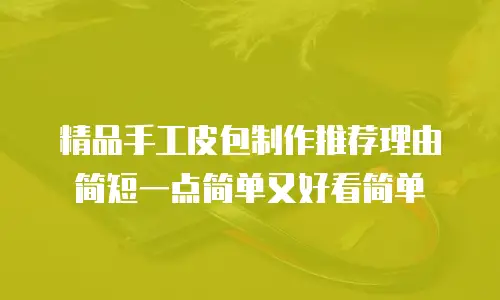 精品手工皮包制作推荐理由简短一点简单又好看简单