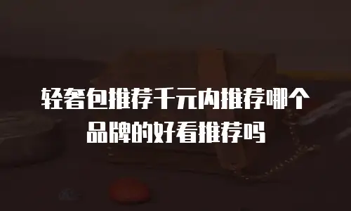 轻奢包推荐千元内推荐哪个品牌的好看推荐吗
