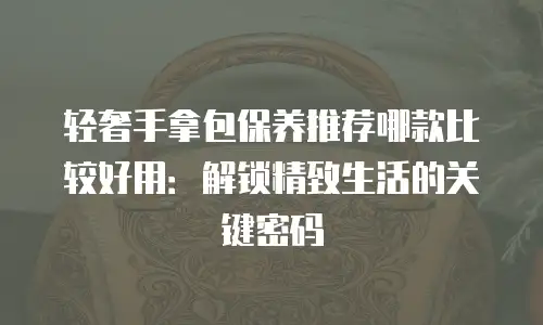 轻奢手拿包保养推荐哪款比较好用：解锁精致生活的关键密码