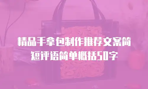 精品手拿包制作推荐文案简短评语简单概括50字