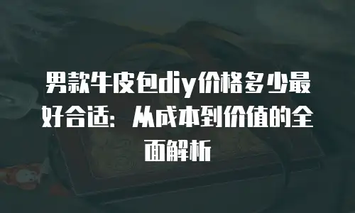 男款牛皮包diy价格多少最好合适：从成本到价值的全面解析