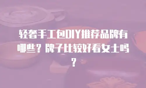 轻奢手工包DIY推荐品牌有哪些？牌子比较好看女士吗？
