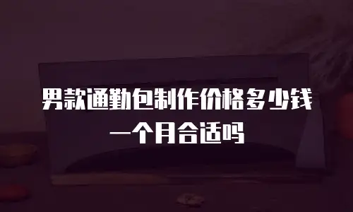 男款通勤包制作价格多少钱一个月合适吗