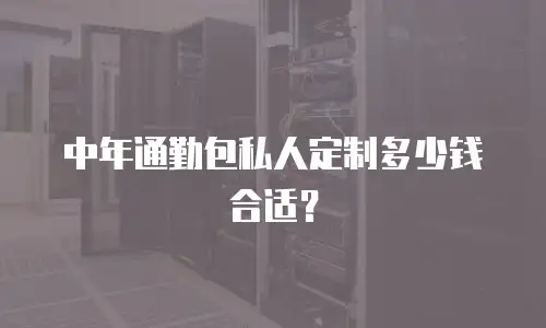 中年通勤包私人定制多少钱合适？