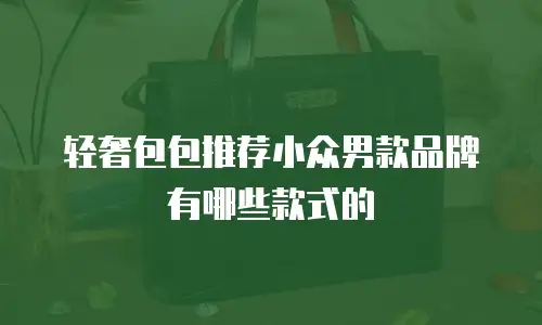 轻奢包包推荐小众男款品牌有哪些款式的