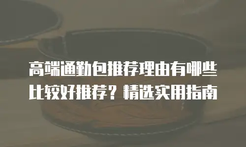 高端通勤包推荐理由有哪些比较好推荐？精选实用指南