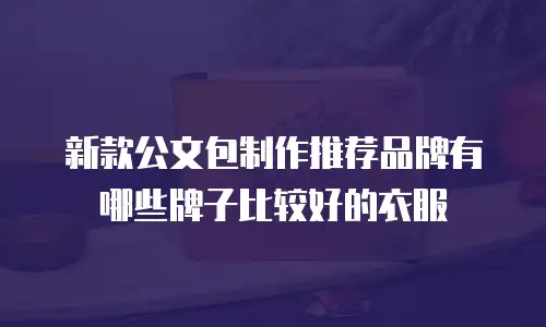 新款公文包制作推荐品牌有哪些牌子比较好的衣服