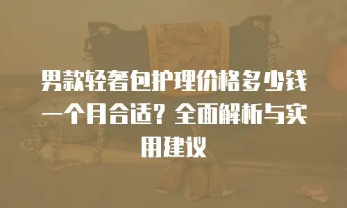 男款轻奢包护理价格多少钱一个月合适？全面解析与实用建议