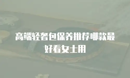 高端轻奢包保养推荐哪款最好看女士用