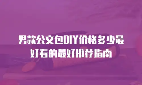 男款公文包DIY价格多少最好看的最好推荐指南