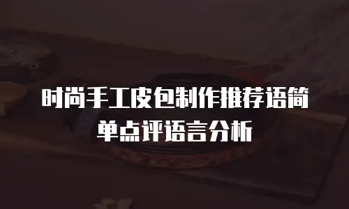 时尚手工皮包制作推荐语简单点评语言分析