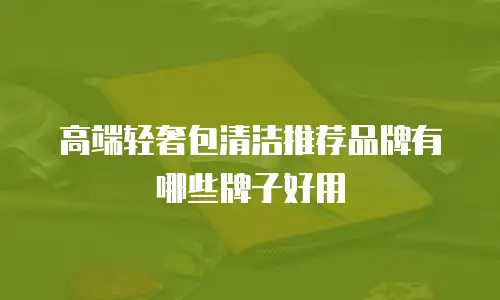 高端轻奢包清洁推荐品牌有哪些牌子好用
