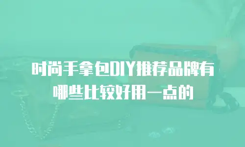 时尚手拿包DIY推荐品牌有哪些比较好用一点的