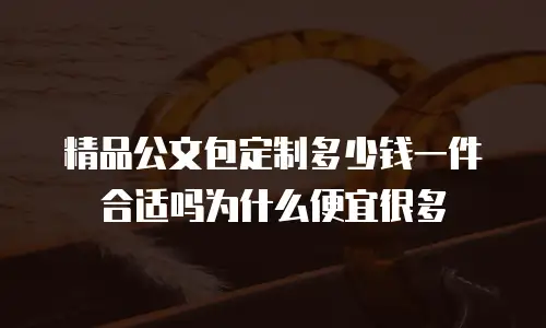 精品公文包定制多少钱一件合适吗为什么便宜很多