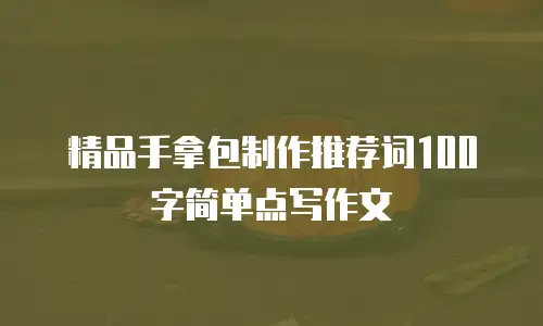 精品手拿包制作推荐词100字简单点写作文