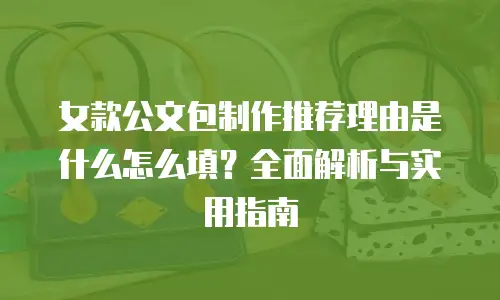 女款公文包制作推荐理由是什么怎么填？全面解析与实用指南