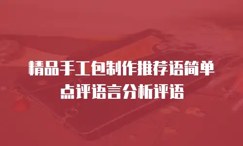 精品手工包制作推荐语简单点评语言分析评语