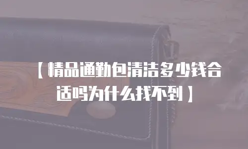 【精品通勤包清洁多少钱合适吗为什么找不到】