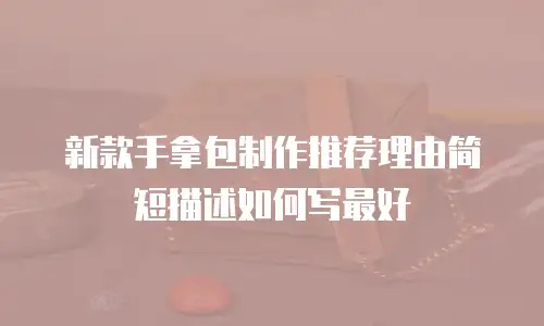新款手拿包制作推荐理由简短描述如何写最好