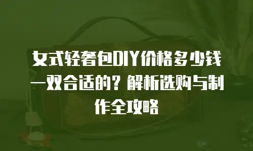 女式轻奢包DIY价格多少钱一双合适的？解析选购与制作全攻略