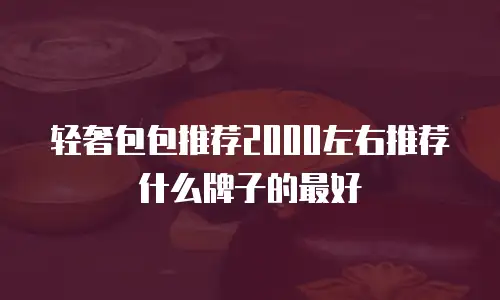 轻奢包包推荐2000左右推荐什么牌子的最好