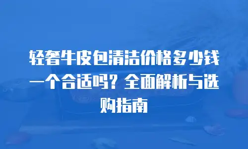 轻奢牛皮包清洁价格多少钱一个合适吗？全面解析与选购指南