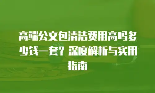 高端公文包清洁费用高吗多少钱一套？深度解析与实用指南