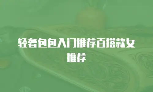 轻奢包包入门推荐百搭款女推荐