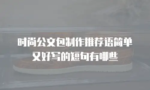 时尚公文包制作推荐语简单又好写的短句有哪些