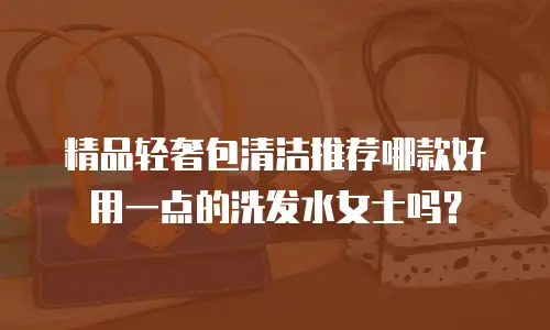 精品轻奢包清洁推荐哪款好用一点的洗发水女士吗？
