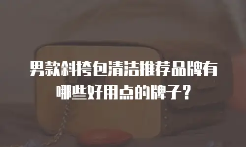 男款斜挎包清洁推荐品牌有哪些好用点的牌子？