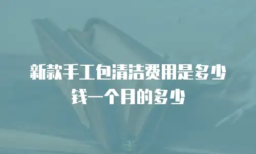 新款手工包清洁费用是多少钱一个月的多少