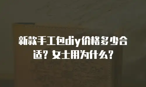 新款手工包diy价格多少合适？女士用为什么？