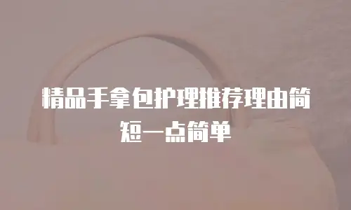 精品手拿包护理推荐理由简短一点简单